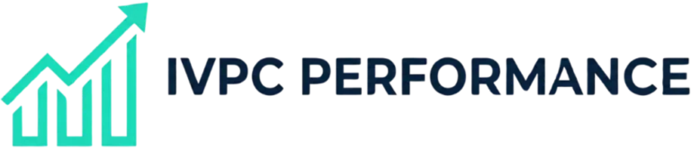 IVPC Performance corporate logo with electric teal growth symbol.